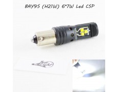 Мощная светодиодная лампа SLP LED с цоколем BAY9S (H21W) (H6W) CSP LED 42W 9-30V Белый Canbus