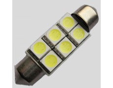 Светодиодная автомобильная лампа SV8.5-42MM-5050-6-NW