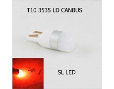 LED лампа в габарит SL LED, с обманкой, can bus, цоколь W5W(T10) Osram led 3030 12 В. Красный