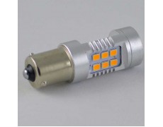 Светодиодная лампа в указатель поворота, под цоколь 1156(PY21W)(BAU15S) 21*3535 9-30V Жёлтая