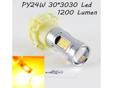 Светодиодная лампа в поворот, SLP LED с цоколем PY24W, 9-30V, 30-3030 Желтый