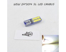 Лед лампа в габарит SLS LED, с обманкой Can шины, цоколь W5W(T10) 24 светодиода типа 3014 12 В. Белый