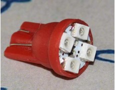 Светодиодная лампа в подсветку, красная T10-1210-4-R
