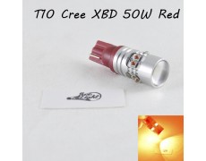 Светодиодная авто лампа SLP LED с цоколем T10 (W5W) Cree 50W 9-30V Красный