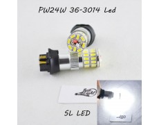 Led лампа в габарит, ДХО SLP LED, цоколь PW24W 36-3014 led, 9-30 В. Белый