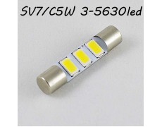 Led лампа в солнцезащитные козырьки, зеркала SV7 (C5W) 3-5630 28-29mm 12V Белый 6000K