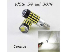Авто лампа SLS LED в габарит , с обманкой can шины, цоколь W5W(T10) 54 led 3014, 12 В. 5000K