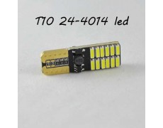 Лед лампа в габарит SLS LED, с обманкой Can шины, цоколь W5W(T10) 24 светодиода типа 4014 12 В. Белый