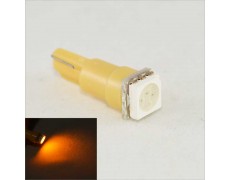 Светодиодная лампа в подсветку панели приборов с цоколем T5(W2x4,6d)(W1.2) 1-5050 12V-Жёлтая