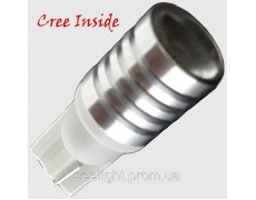 Автомобильная светодиодная лампа на базе цоколя T10 CREE (Lens) 3W 9-30V-NW