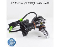 LED лампы в головной свет серии SX5 Цоколь PSX26W, P13W, 25W, 3000 Люмен/Комплект