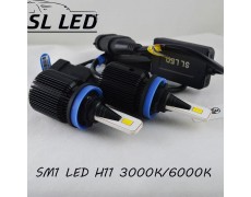 LED лампы в головной свет серии SM1 Цоколь H11, H8, H9, 20W, 2800 Люмен/Комплект 3000/6000K