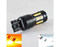 Автомобильная LED лампа SL LED, ДХО + поворот, Цоколь T20(W21/5W)(7443) 40-3030 led жёлтый/белый