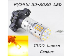 Светодиодная лампа SLP LED с цоколем PY24W 9-30V 32-3030 Желтый в поворот с обманкой