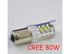 Светодиодная лампа SLP LED Cree в задних ход автомобиля с цоколем 1156(BA15S,P21W) 80W 9-30V 1100lm Белый