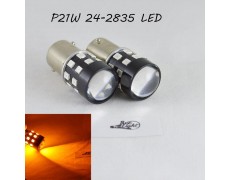 Светодиодная лампа SL LED 24-2835 SMD в указатель поворота с цоколем 1156(P21W)(BA15S) Желтый