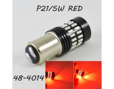 Светодиодная автомобильная лампа SLP LED с цоколем 1157(P21/5W)(BAY15D) 48-4014 9-30V Красный