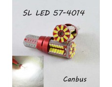 Лед лампа в габарит SL LED, с обманкой Can шины, цоколь W5W(T10) 57 светодиодов типа 4014 9-30 В. Белый