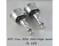 Комплект LED ламп SLP LED, H15 (PGS23t-1) Cree 30W Белый 6000K