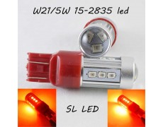 Светодиодная авто лампа SLP LED в задний фонарь с цоколем T20(W21W)(W21/5W) 15-2835 9-30V Красный