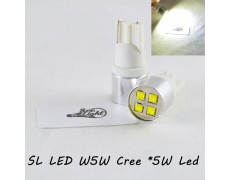Яркая светодиодная лампа SLP LED с цоколем T10 (W5W) Cree 20W 9-30V Белый