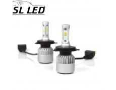 Установочный набор LED ламп в основные фонари SLP S2-LED Цоколь H4, 35W, 5000 Люмен/Комплект