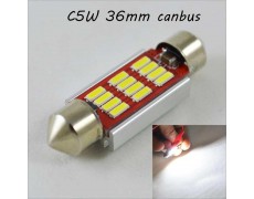 Автомобильная лампа SLS LED с обманкой в номера, салон, цоколь SV8,5(C5W) 36mm 12-4014 Белый