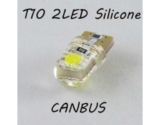 Лед лампа в габарит SLS LED, с обманкой Can шины, цоколь W5W(T10) 2 светодиода в силиконе 12 В. Красный