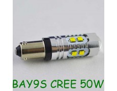 Мощная светодиодная лампа SLP LED с цоколем BAY9S (H21W) Cree 50W 9-30V Белый