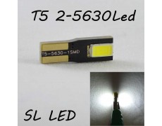 Светодиодная лампа в подсветку с цоколем T5(W2x4,6d)(W1.2W) 2-5630 12V 6000K