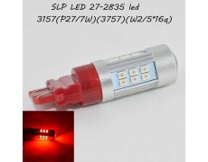 Автомобильная LED лампа SLP LED в задние фонари с цоколем 3157(P27/7W)(3757)(W2/5*16q) 27 2835 led красный