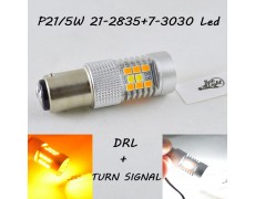 Светодиодная автомобильная лампа SLP LED с цоколем 1157(P21/5W)(BAY15D) 2835- 3030 led жёлтый/белый