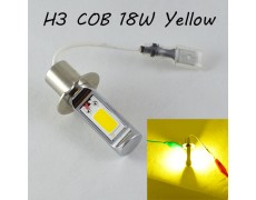 Светодиодная лампа в ПТФ, SLP LED под цоколь H3 светодиоды типа COB 18W 9-30 В. Желтый