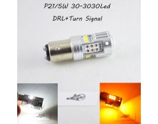 Авто лампа SLP LED с цоколем 1157(P21/5W)(BAY15D) 3030 30led жёлтый/белый