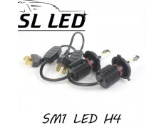 LED лампы в головной свет серии SM1 Цоколь H4, 20W, 2800 Люмен/Комплект