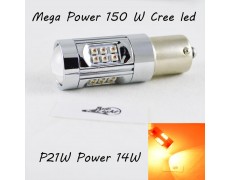 LED лампа SLP LED в задний фонарь автомобиля с цоколем 1156(BA15S,P21W) Cree 150W 9-30V 1400lm Красный