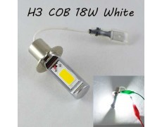 Светодиодная лампа в ПТФ, SLP LED под цоколь H3 светодиоды типа COB 18W 9-30 В. Белый