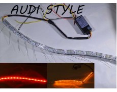 Гибкие габариты SL LED, стиль Audi, с динамическим указателем поворота, длина от 50 до 75 см.