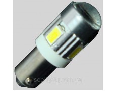 Cветодиодная лампа в габарит цоколь BAX9S(H6W) 4-5630+3W Cree 9-30V-NW