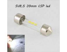 SLP LED светодиодная лампа в подсветку салона, номеров, цоколь SV8.5(C5W)(C10W) 41mm. 3 CSP led, 12 В. 6500К