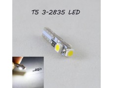 Светодиодная лампа в подсветку с цоколем T5(W2x4,6d)(W1.2W) 3-3528 12V 6000K