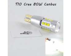 Светодиодная авто лампа SLP LED с цоколем T10 (W5W) Cree 80W Canbus 9-30V Белый