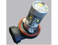 Светодиодная лампа на базе цоколя H11 Cree led 30W 9-30В. Белый 
