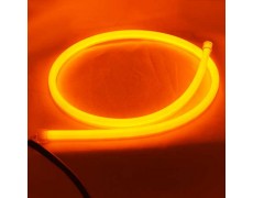 Гибкие указатели поворота в силиконе SL LED, гибкая лента в фары 85 см. комплект, 12V, Жёлтый
