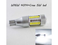 Светодиодная автомобильная лампа SLP LED с цоколем T15(W16W) 32 led 4014 + Cree 5W в фонарь заднего хода