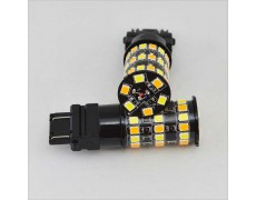 Автомобильная LED лампа SLP LED ДХО + поворот с цоколем 3157(P27/7W)(3757)(W2/5*16q) 48 2835 led жёлтый/белый