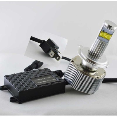 Комплект светодиодных ламп в основные фонари SLP LED под цоколь Н4 60W 3700 Люмен лампа