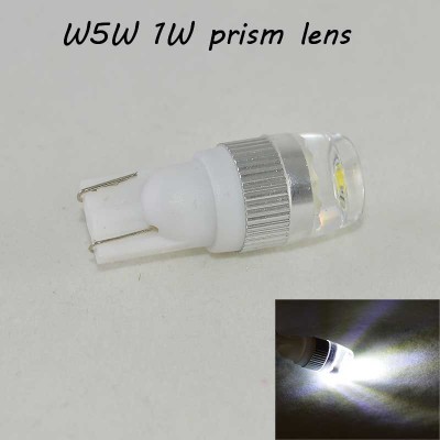 Светодиодная авто лампа SLS LED с цоколем T10(W5W)(w2.1x9.5d) 1W 6000K Призматическая Линза
