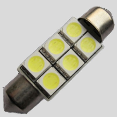 Светодиодная автомобильная лампа SV8.5-42MM-5050-6-NW