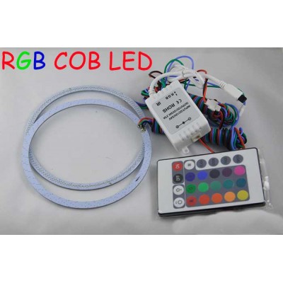 Светодиодные кольца RGB (ангельские глазки) 112-100 мм. COB суперяркие ПАРА